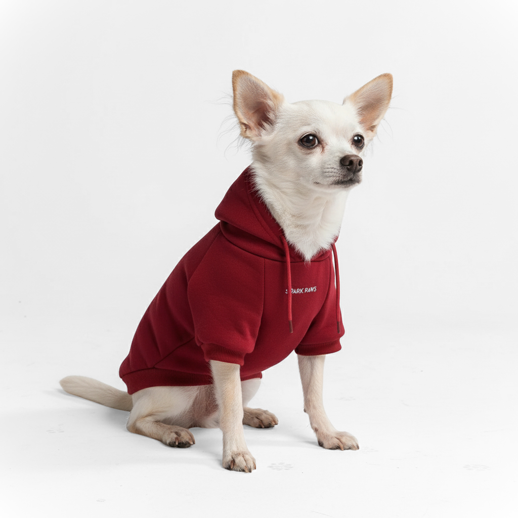 Essential Dog Hoodie - Burgundy