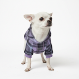 Purple Plaid Dog Hoodie