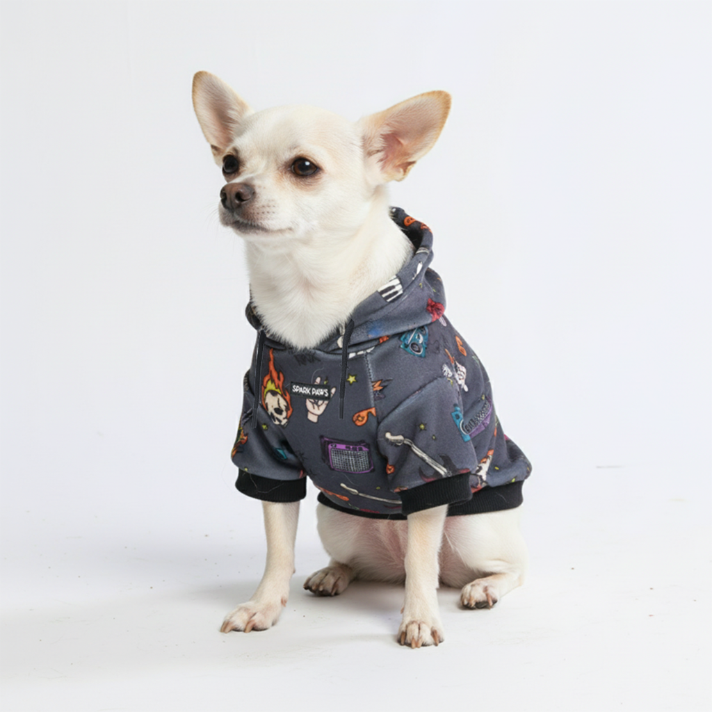 Rock and Roll Dog Hoodie