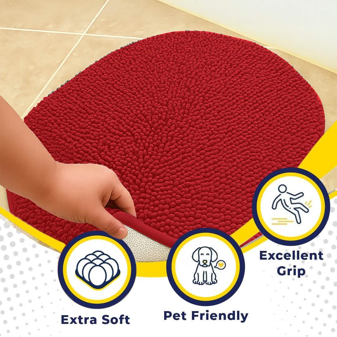 Wumarts Mat® Super Absorbent Microfiber Dog Door Round Mat