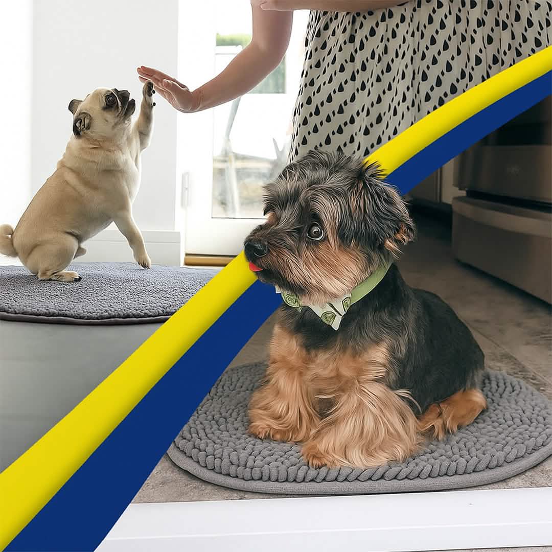 Wumarts Mat® Super Absorbent Microfiber Dog Door Oval Mat