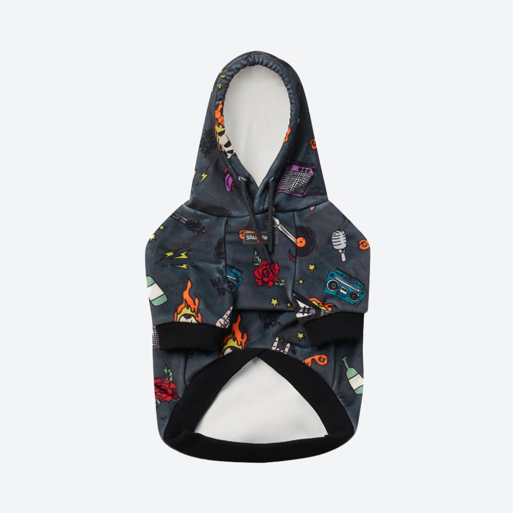Rock and Roll Dog Hoodie