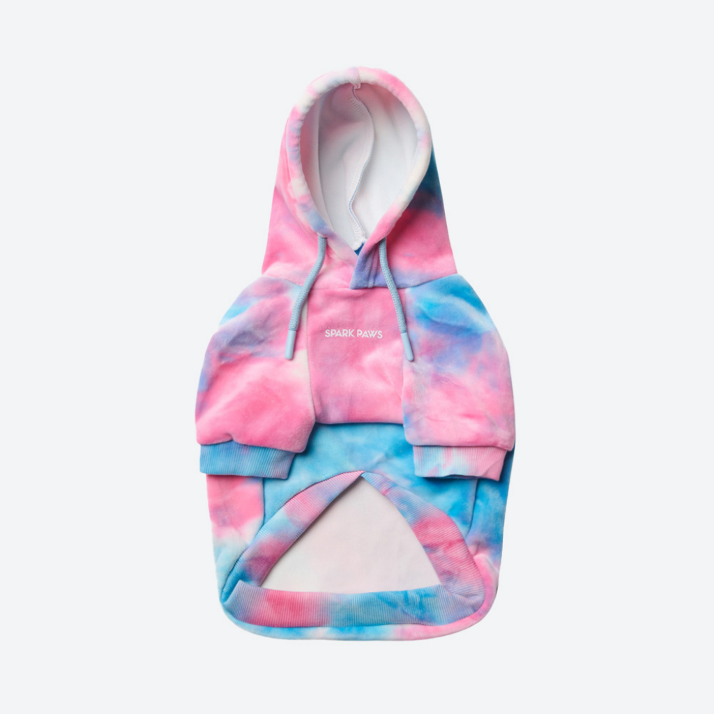 Velvet Dog Hoodie - Snow Cone