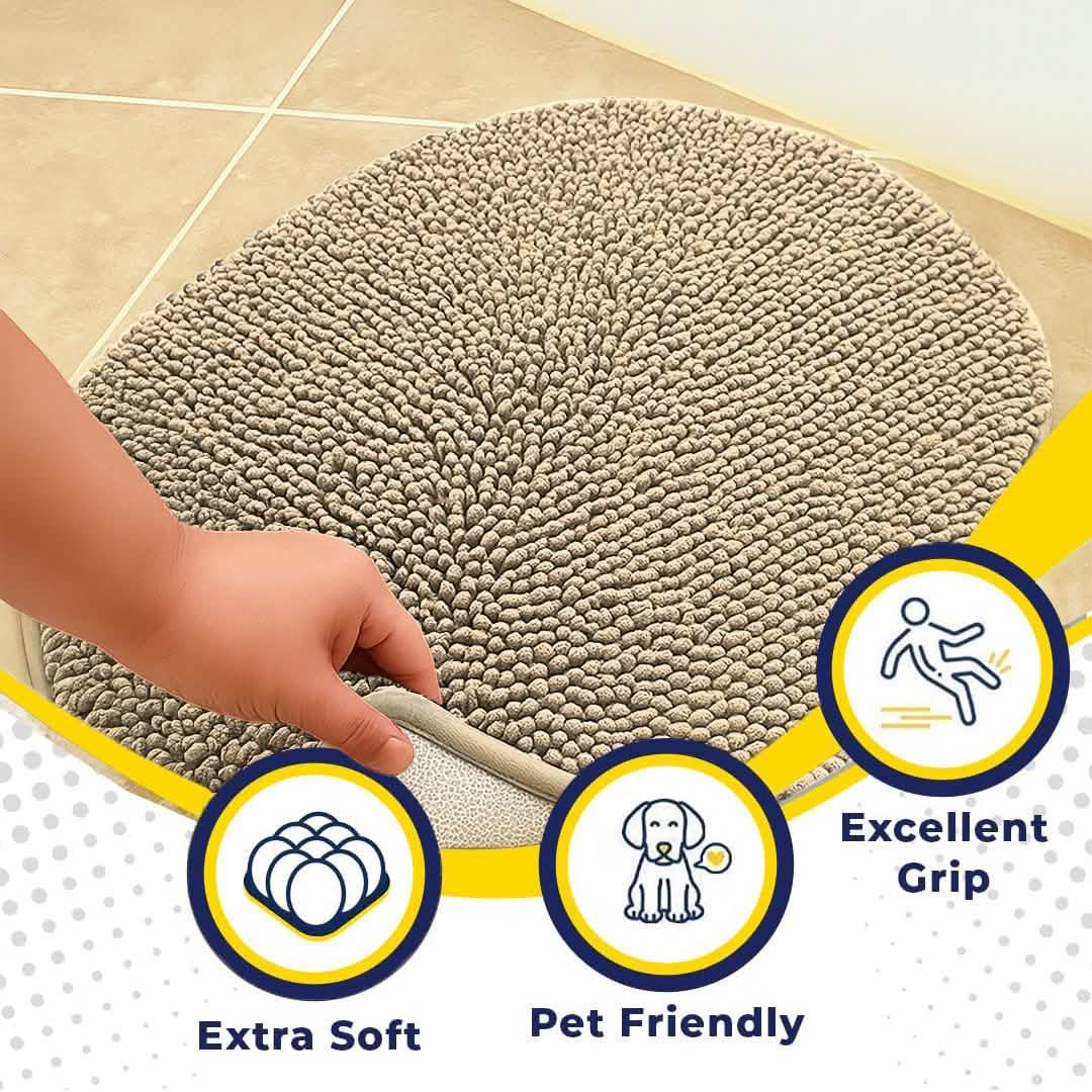 Wumarts Mat® Super Absorbent Microfiber Dog Door Oval Mat