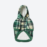 Green Plaid Dog Hoodie