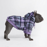 Purple Plaid Dog Hoodie