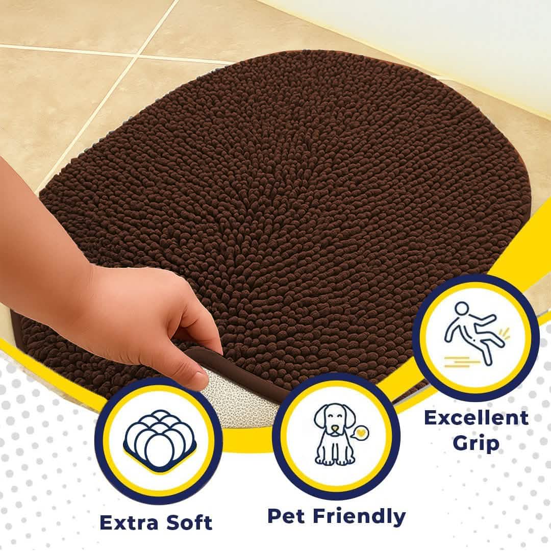 Wumarts Mat® Super Absorbent Microfiber Dog Door Oval Mat
