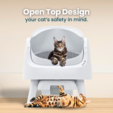 Wumarts Autoscooper 11 Open-Top Self-Cleaning Cat Litter Box，Odor-Free Waste Disposal includes Trash Bags