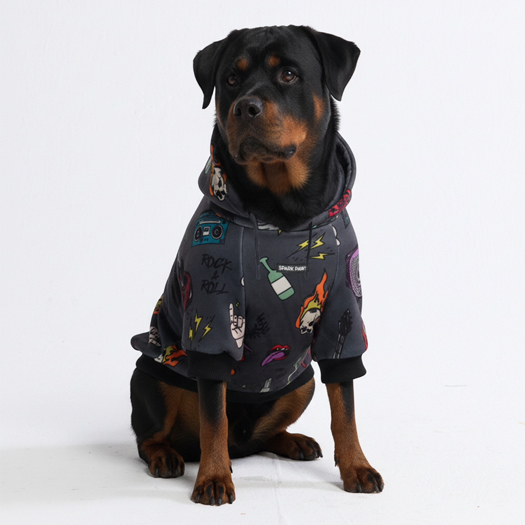 Rock and Roll Dog Hoodie