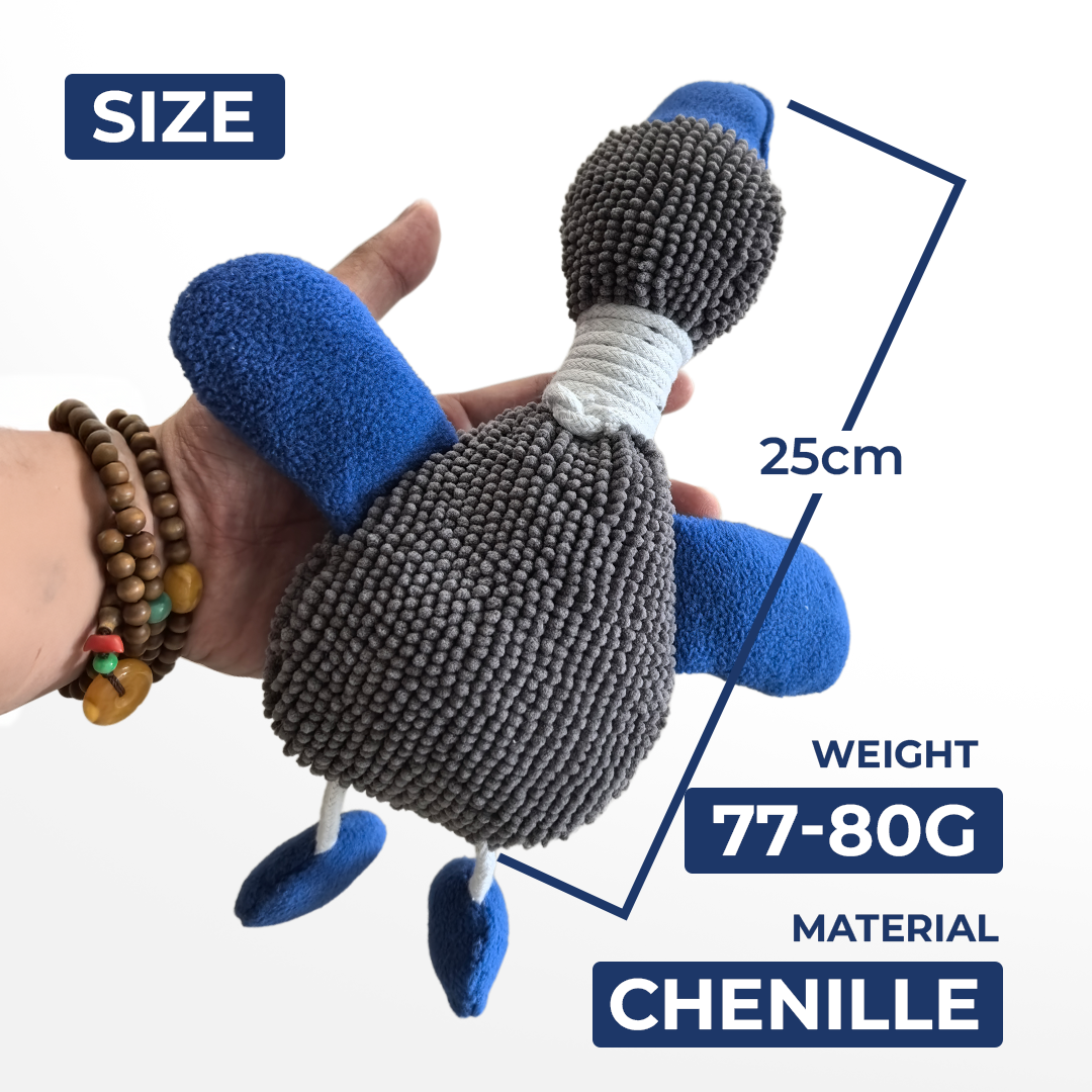 Wumarts Mat Duck Dog Toy for Indoor & Outdoor Play – Durable Chenille Plush Dog Toys for Aggressive Chewers, Safe & Fun for All Breeds