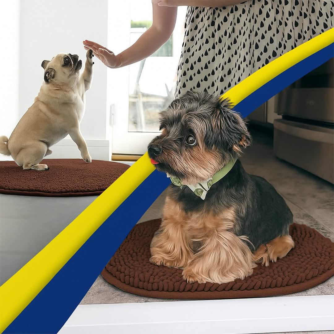 Wumarts Mat® Super Absorbent Microfiber Dog Door Round Mat