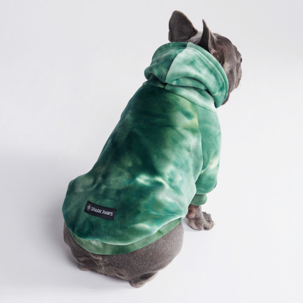 Velvet Dog Hoodie - Emerald Green