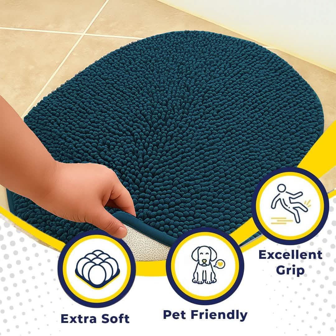 Wumarts Mat® Super Absorbent Microfiber Dog Door Round Mat