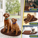 Wumarts Mat® Super Absorbent Microfiber Dog Door Oval Mat