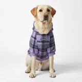 Purple Plaid Dog Hoodie