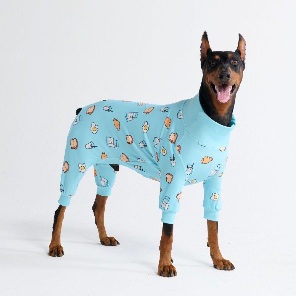 Dog Pajama - Breakfast Blue