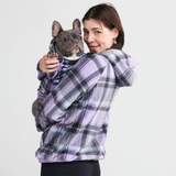 Purple Plaid Dog Hoodie