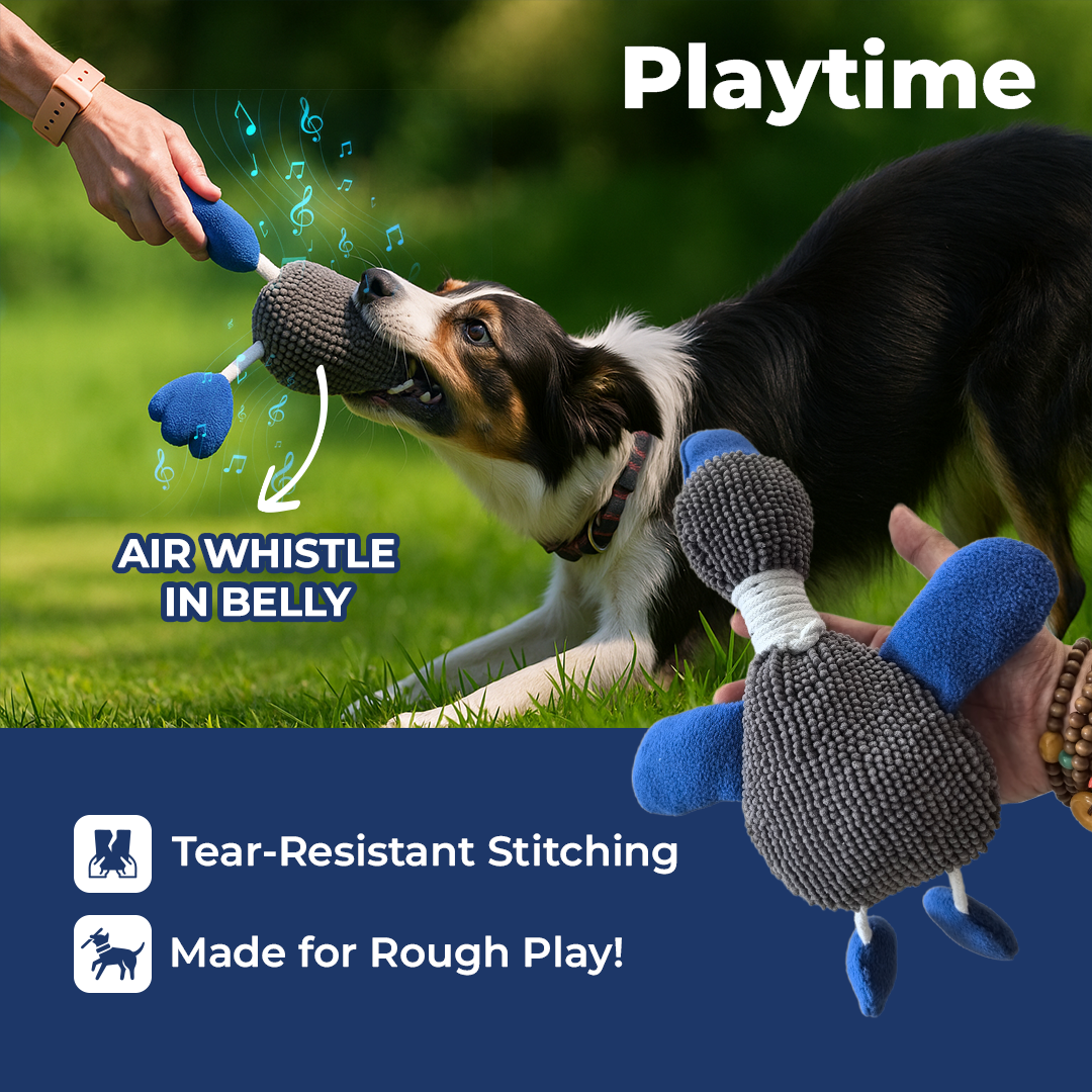 Wumarts Mat Duck Dog Toy for Indoor & Outdoor Play – Durable Chenille Plush Dog Toys for Aggressive Chewers, Safe & Fun for All Breeds