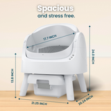 Wumarts Autoscooper 11 Open-Top Self-Cleaning Cat Litter Box，Odor-Free Waste Disposal includes Trash Bags