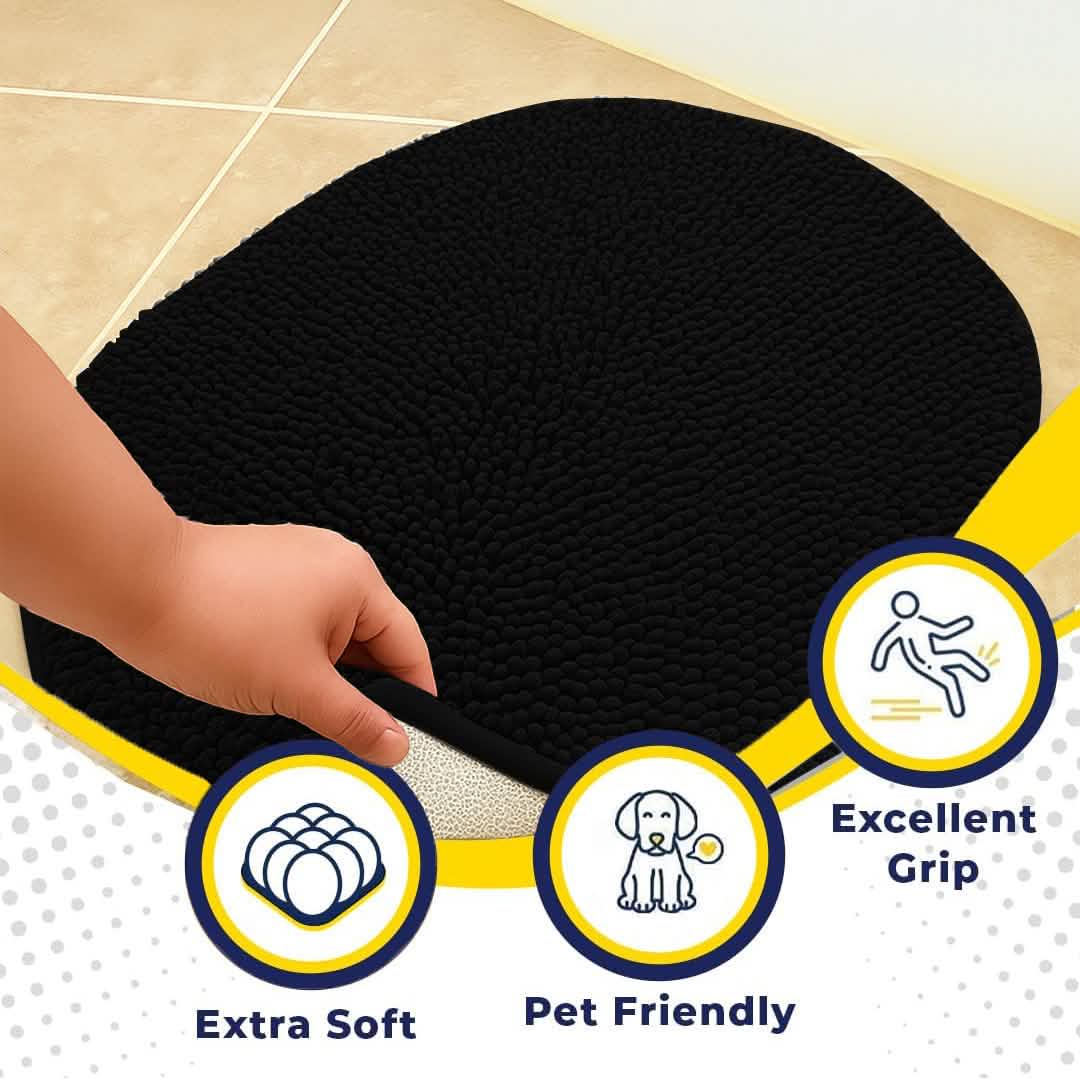 Wumarts Mat® Super Absorbent Microfiber Dog Door Round Mat