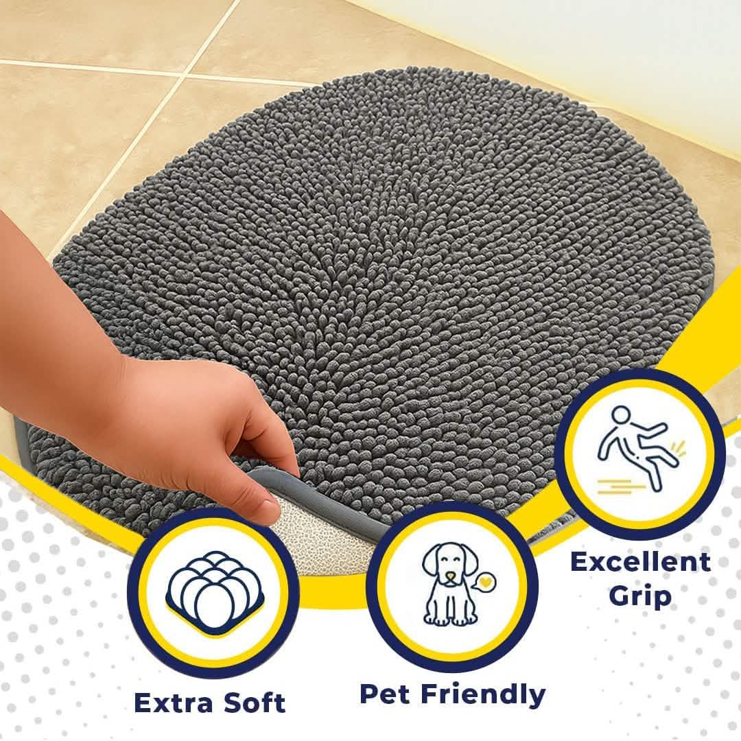 Wumarts Mat® Super Absorbent Microfiber Dog Door Oval Mat