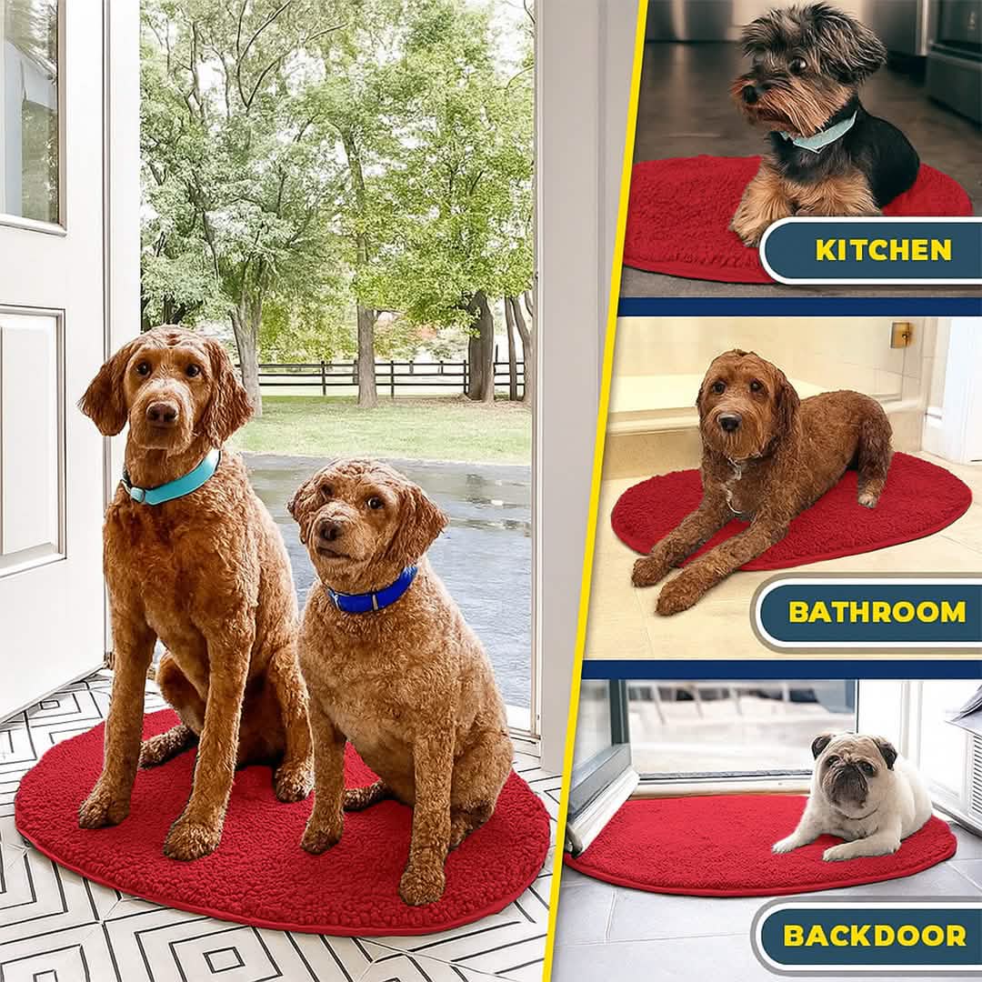 Wumarts Mat® Super Absorbent Microfiber Dog Door Oval Mat