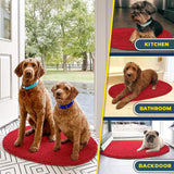 Wumarts Mat® Super Absorbent Microfiber Dog Door Oval Mat