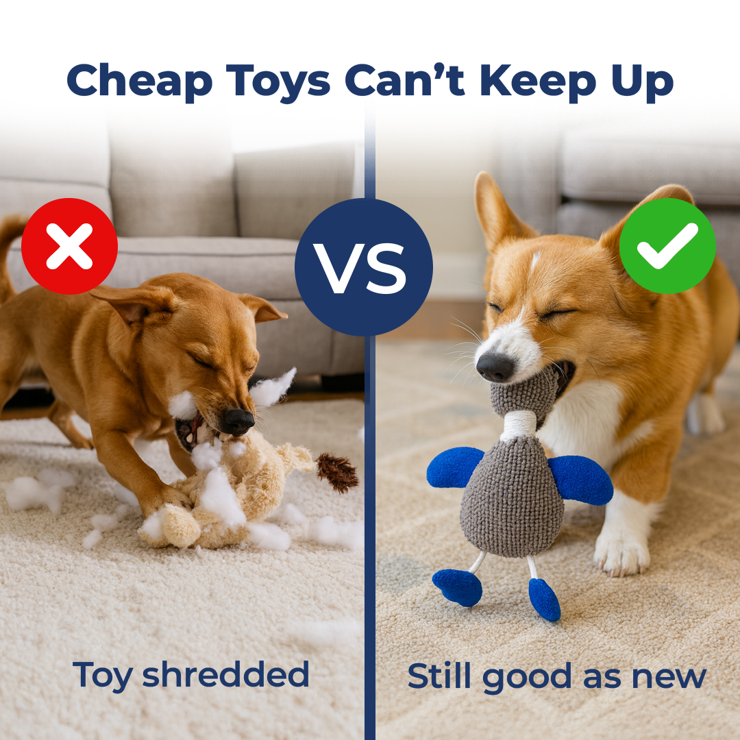 Wumarts Mat Duck Dog Toy for Indoor & Outdoor Play – Durable Chenille Plush Dog Toys for Aggressive Chewers, Safe & Fun for All Breeds