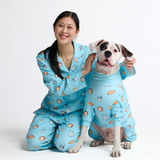 Dog Pajama - Breakfast Blue