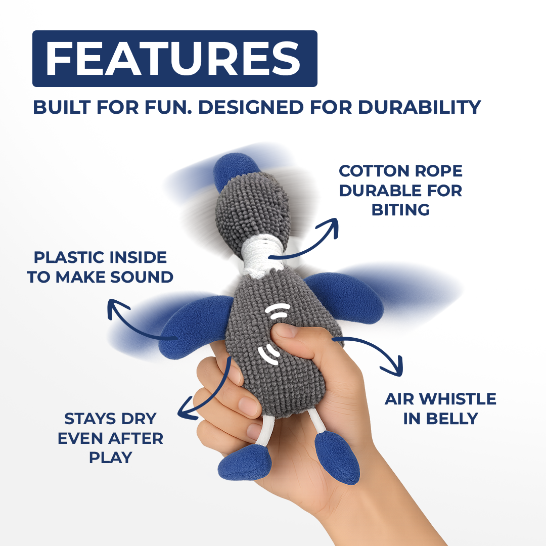 Wumarts Mat Duck Dog Toy for Indoor & Outdoor Play – Durable Chenille Plush Dog Toys for Aggressive Chewers, Safe & Fun for All Breeds