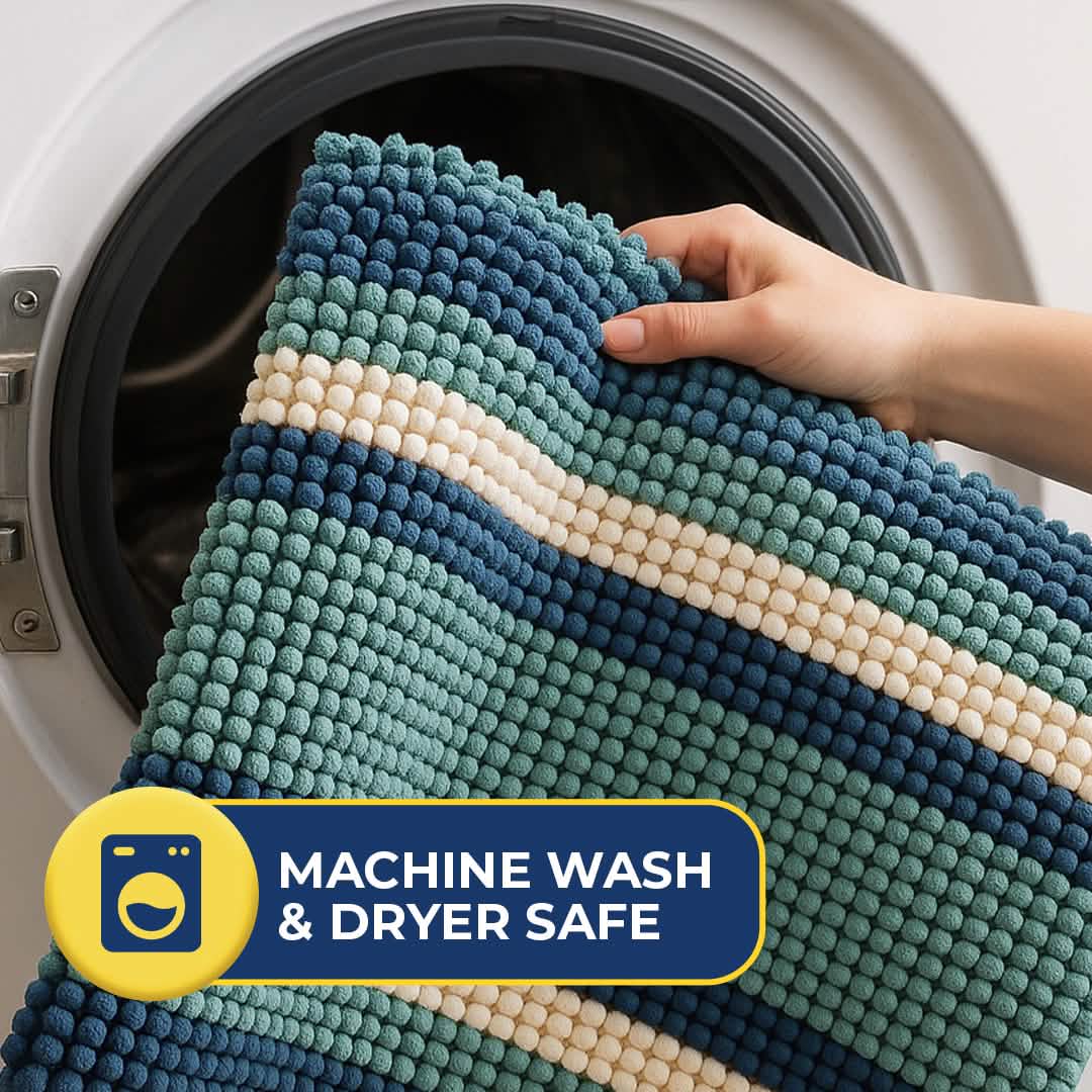 Wumarts Mat® Horizontal Loop Design Super Absorbent Chenille Dog Door Mat for Wumarts Paws – Non-Slip, Machine Washable Indoor Entry Rug, Quick-Dry Pet Mat for Entryway