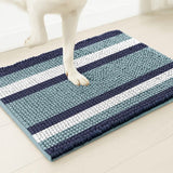 Wumarts Mat® Horizontal Loop Design Super Absorbent Chenille Dog Door Mat for Wumarts Paws – Non-Slip, Machine Washable Indoor Entry Rug, Quick-Dry Pet Mat for Entryway