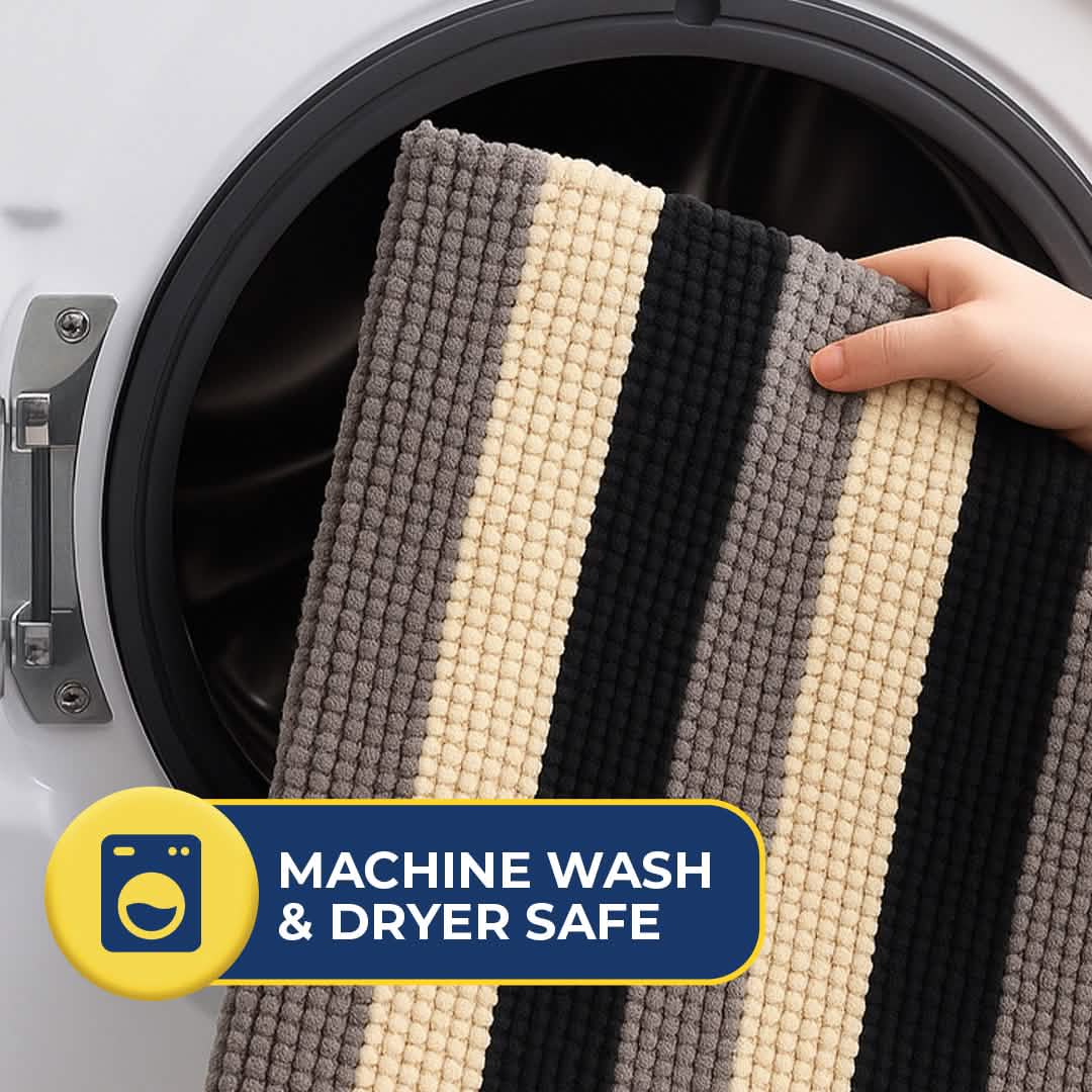 Wumarts Mat® Horizontal Loop Design Super Absorbent Chenille Dog Door Mat for Wumarts Paws – Non-Slip, Machine Washable Indoor Entry Rug, Quick-Dry Pet Mat for Entryway