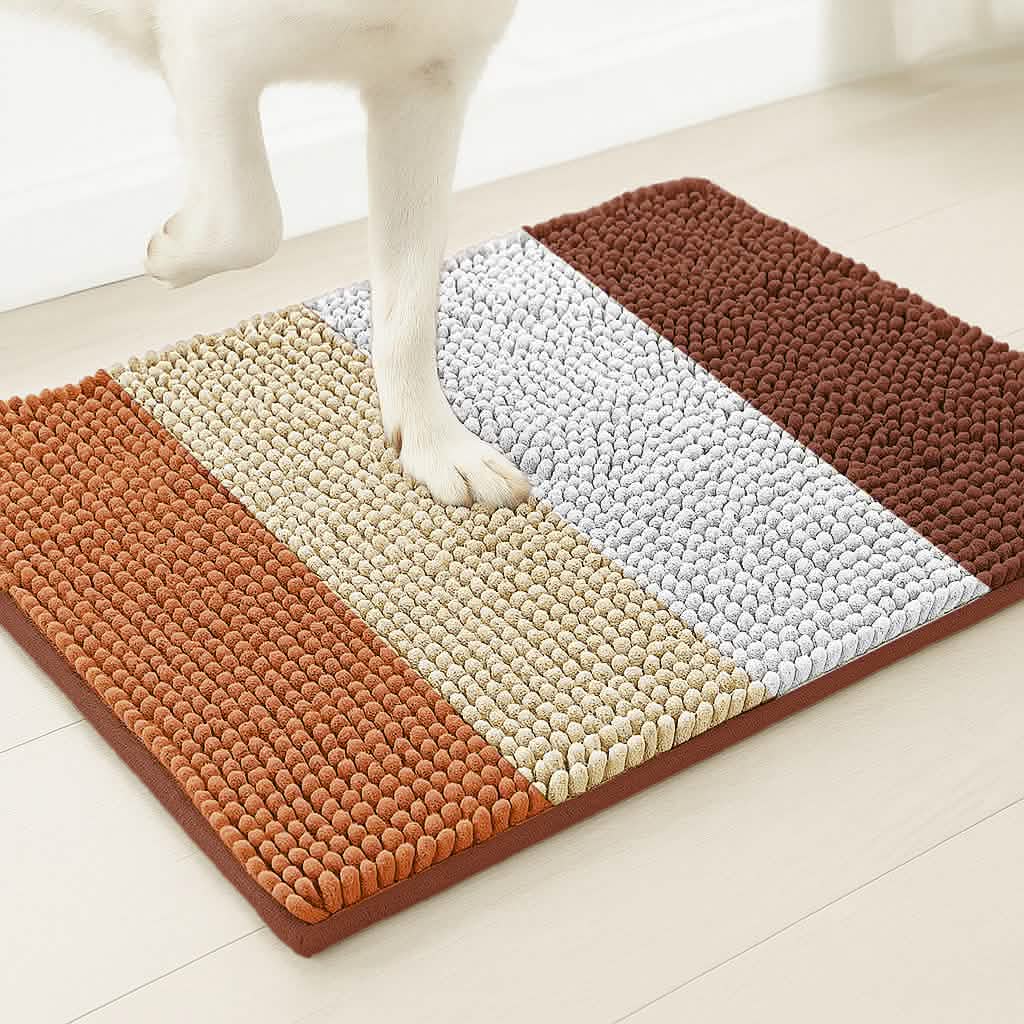 Wumarts Mat® Vertical Loop Design Super Absorbent Chenille Dog Door Mat for Wumarts Paws – Non-Slip, Machine Washable Indoor Entry Rug, Quick-Dry Pet Mat for Entryway
