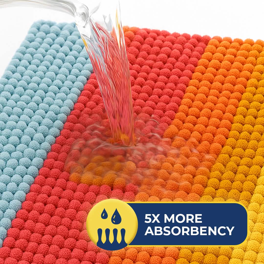 Wumarts Mat® Horizontal Loop Design Super Absorbent Chenille Dog Door Mat for Wumarts Paws – Non-Slip, Machine Washable Indoor Entry Rug, Quick-Dry Pet Mat for Entryway