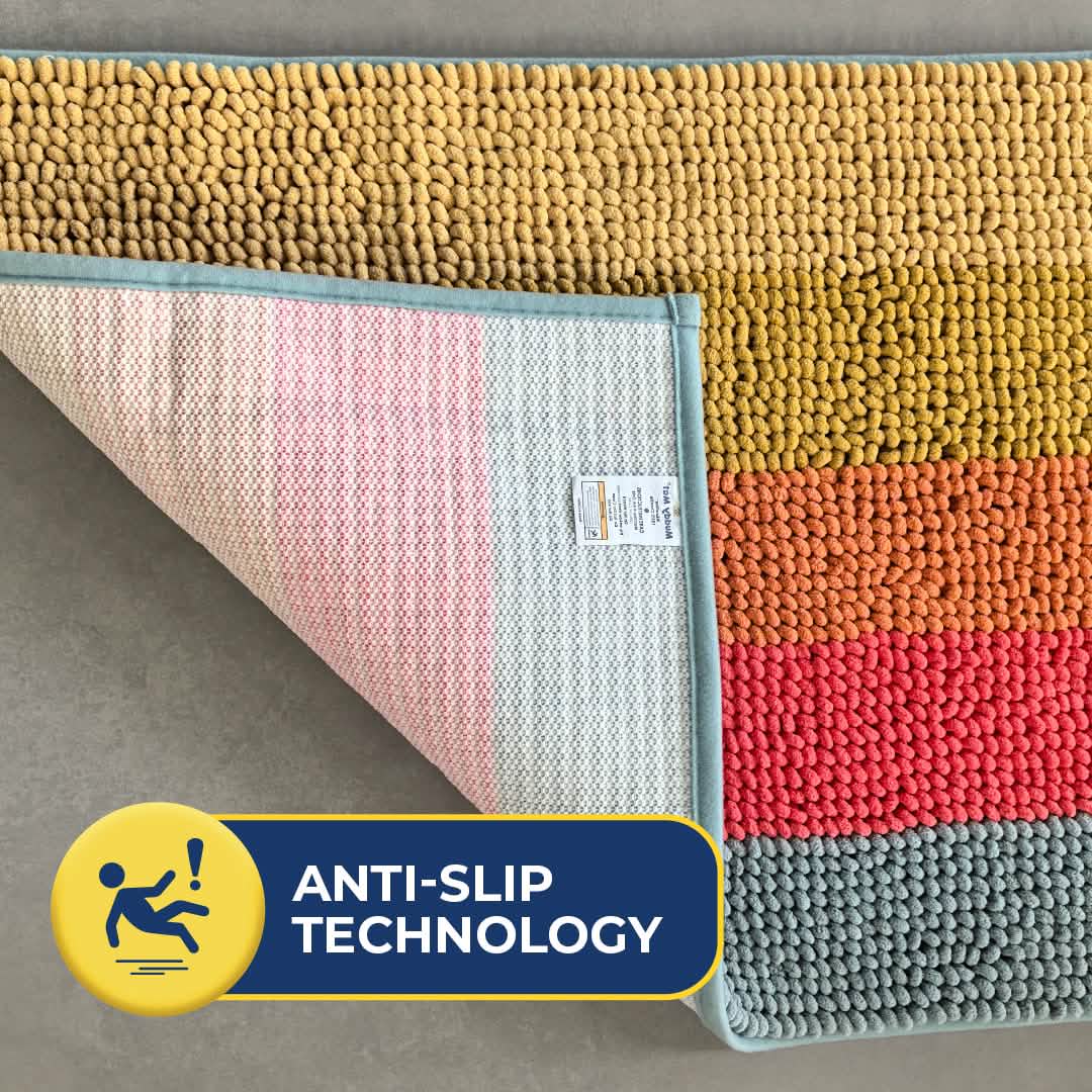 Wumarts Mat® Horizontal Loop Design Super Absorbent Chenille Dog Door Mat for Wumarts Paws – Non-Slip, Machine Washable Indoor Entry Rug, Quick-Dry Pet Mat for Entryway