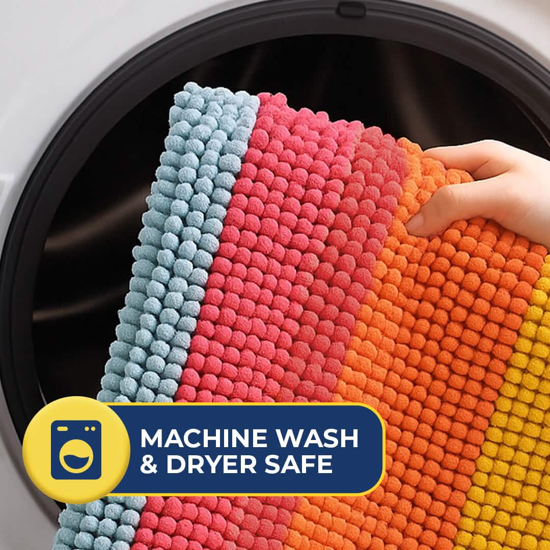 Wumarts Mat® Horizontal Loop Design Super Absorbent Chenille Dog Door Mat for Wumarts Paws – Non-Slip, Machine Washable Indoor Entry Rug, Quick-Dry Pet Mat for Entryway