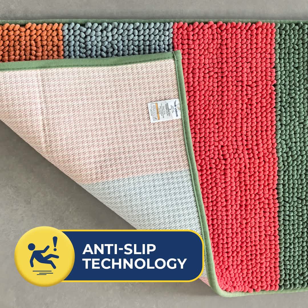 Wumarts Mat® Horizontal Loop Design Super Absorbent Chenille Dog Door Mat for Wumarts Paws – Non-Slip, Machine Washable Indoor Entry Rug, Quick-Dry Pet Mat for Entryway