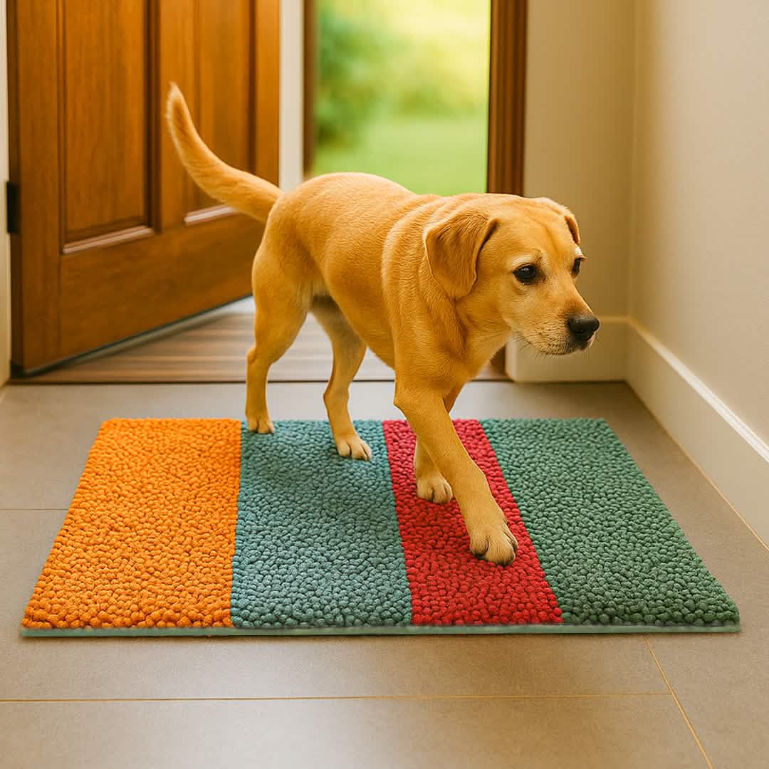 Wumarts Mat® Vertical Loop Design Super Absorbent Chenille Dog Door Mat for Wumarts Paws – Non-Slip, Machine Washable Indoor Entry Rug, Quick-Dry Pet Mat for Entryway