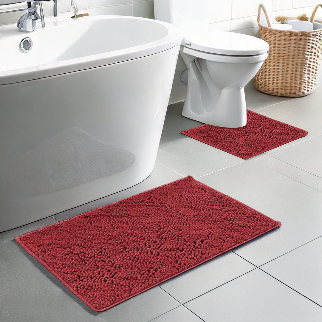 Wumarts Mat® Bathroom Rugs set, Bath Mats (20”x30”) with U Shaped Toilet Mat (20”x20”)