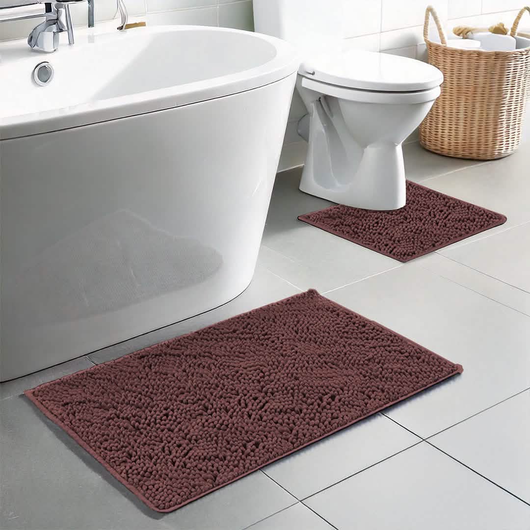 Wumarts Mat® Bathroom Rugs set, Bath Mats (20”x30”) with U Shaped Toilet Mat (20”x20”)