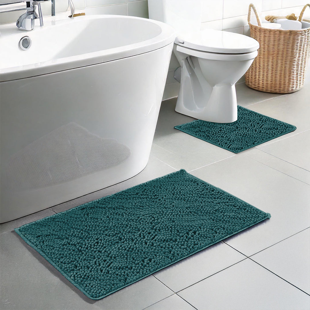 Wumarts Mat® Bathroom Rugs set, Bath Mats (20”x30”) with U Shaped Toilet Mat (20”x20”)