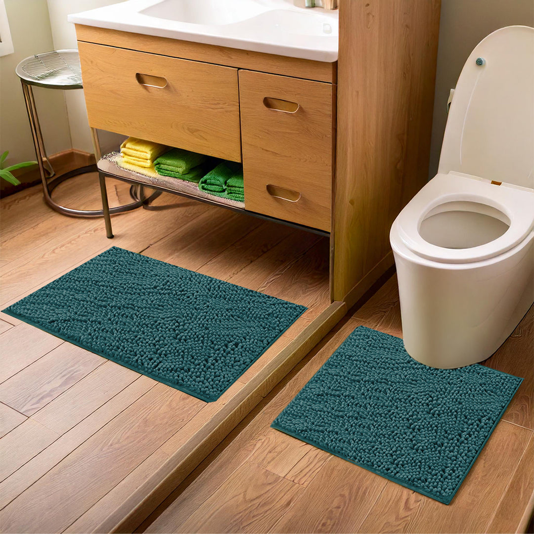 Wumarts Mat® Bathroom Rugs set, Bath Mats (20”x30”) with U Shaped Toilet Mat (20”x20”)