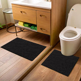 Wumarts Mat® Bathroom Rugs set, Bath Mats (20”x30”) with U Shaped Toilet Mat (20”x20”)