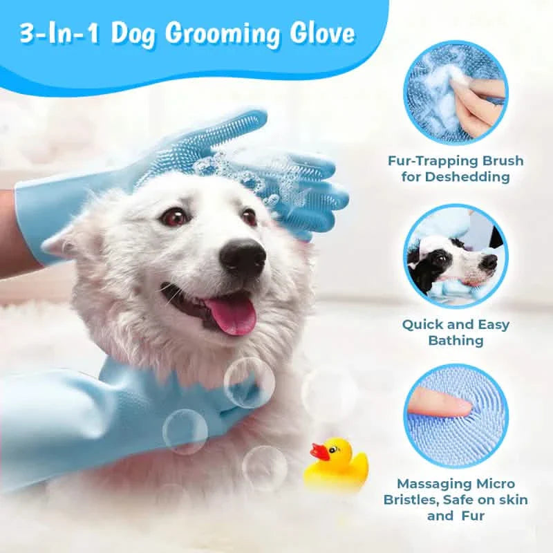 Rubber Scrubbers - Pet Bathing & Grooming Gloves