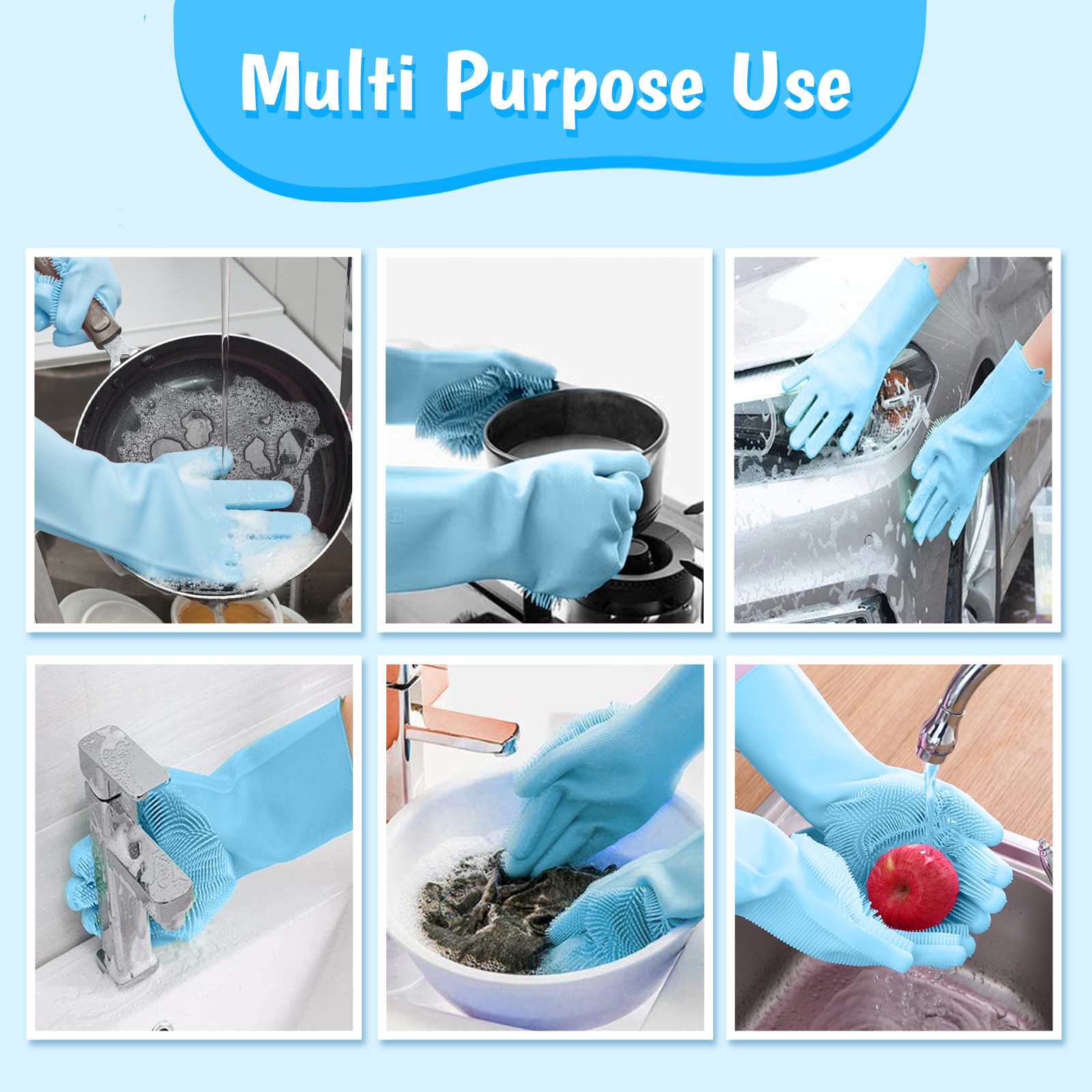 Rubber Scrubbers - Pet Bathing & Grooming Gloves - Upsell