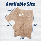 Wumarts Mat® Bathroom Rugs set, Bath Mats (20”x30”) with U Shaped Toilet Mat (20”x20”)