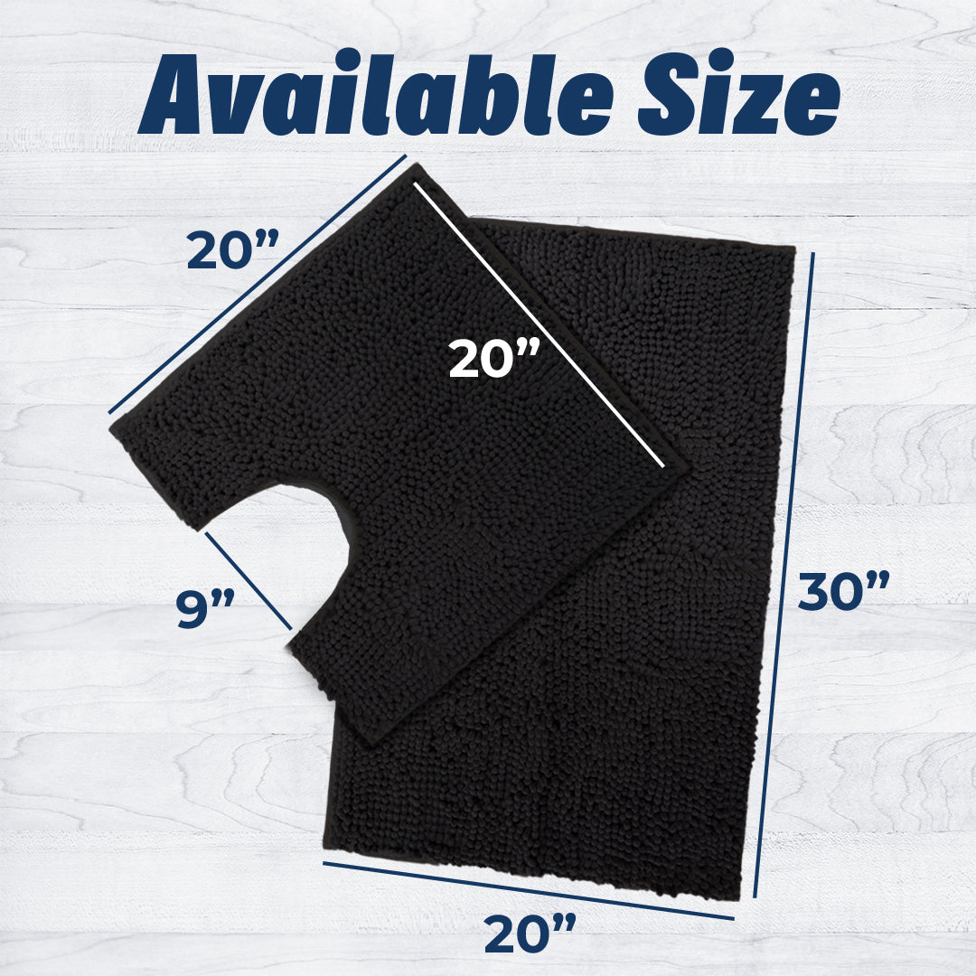 Wumarts Mat® Bathroom Rugs set, Bath Mats (20”x30”) with U Shaped Toilet Mat (20”x20”)