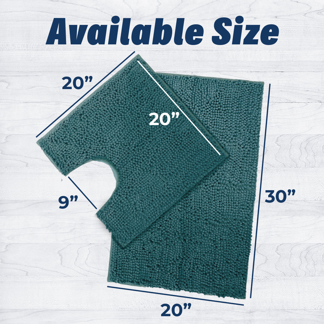 Wumarts Mat® Bathroom Rugs set, Bath Mats (20”x30”) with U Shaped Toilet Mat (20”x20”)