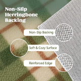 Wumarts Mat® Plaid Washable Area Rugs for Living Room, Bedroom & Dining Room – Modern Soft Low Pile Non Slip Carpet – Pet Friendly Waterproof Foldable Rugs for Home